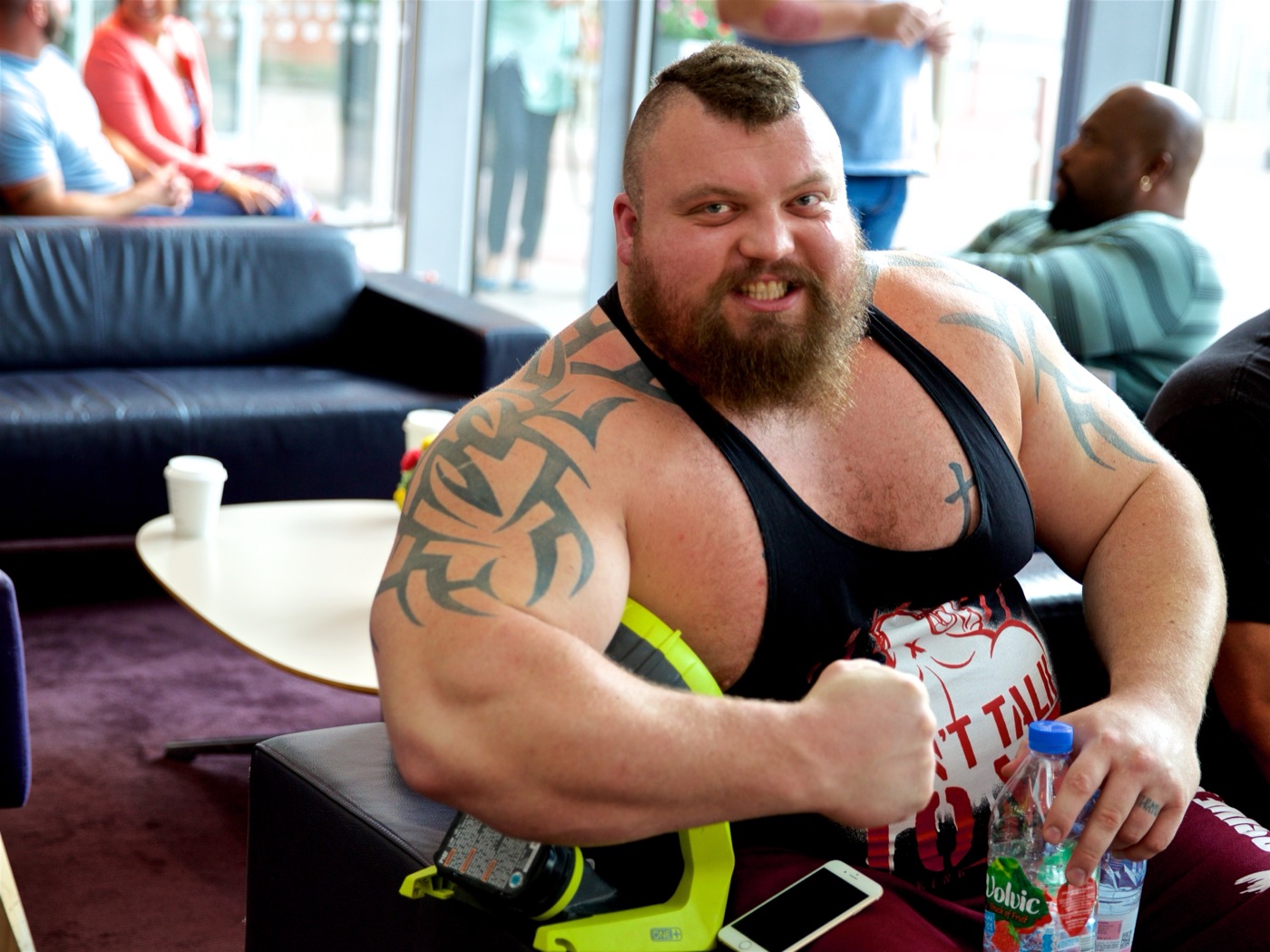 Эдди Холл, британский стронгмен, перед турниром Britain's Strongest Man в Лидсе, 2016 — год, когда он первым потянул 500 кг
