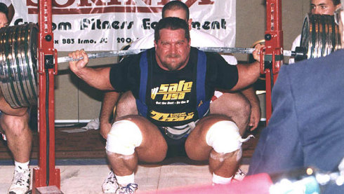 Kirk Karwoski squatting over 1000 pounds